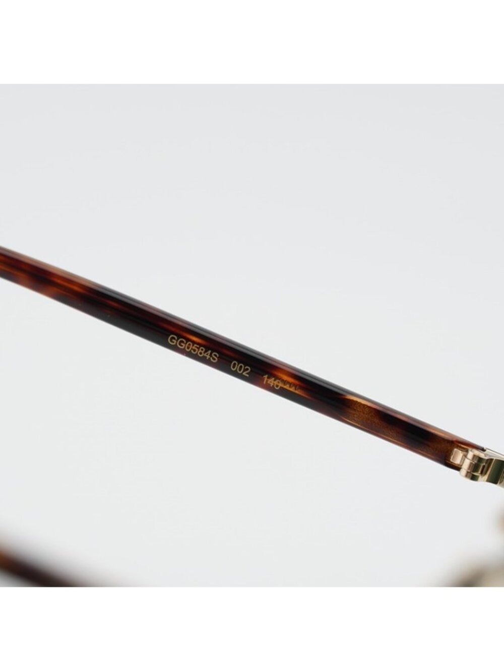 Gucci GG0584S 002 Sunglasses Gold Shield Frame, Green Lenses - Picture 8 of 11